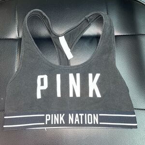 PINK Sports Bra- Pink Crop- Small